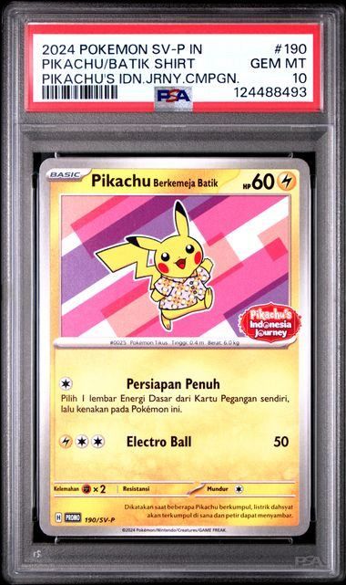 PSA10】バティックシャツを着たピカチュウ(PROMO)〈190/SV-P
