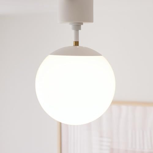 VENTOTA シーリングライトおしゃれ 1灯 北欧 無段調光 LED対応 ガラス ダイニング照明 リビング 天井照明 インテリア スチールフレーム 玄関 E 26 間接照明 Modico C 1 ホワイト 本体のみ 電球 リモコン付属なし 493272 a 0