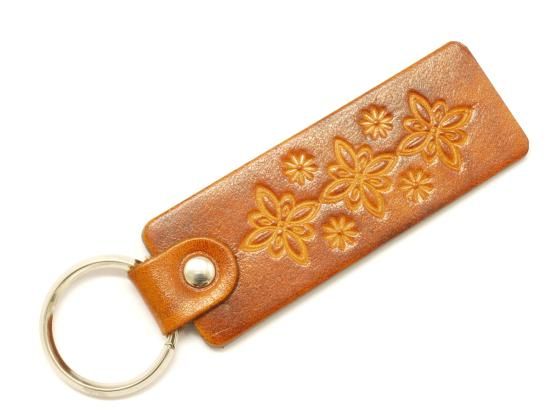 [100ヶセット]角型キーホルダーキット 無地 2.6x7.2cm 100ヶ まとめ買い（業販） キットまとめ売り レザークラフトぱれっと