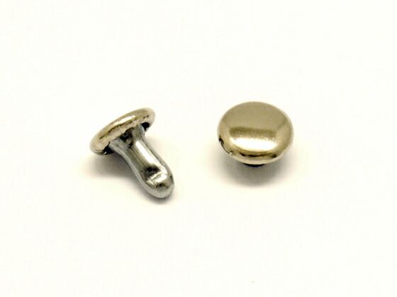 【箱売り】両面カシメ 小 ニッケル φ6mm｜足の長さ6mm 2000ヶ まとめ買い（業販） カシメ箱売り レザークラフトぱれっと