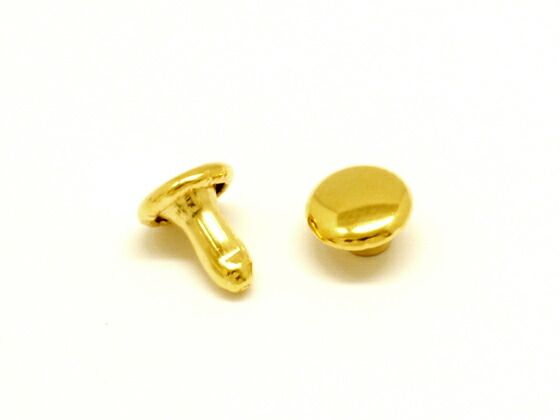 【箱売り】両面カシメ 小 本金 φ6mm｜足の長さ6mm 2000ヶ まとめ買い（業販） カシメ箱売り レザークラフトぱれっと