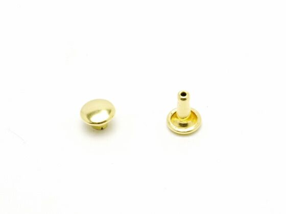 【箱売り】両面カシメ 小 ブラス（キリンス） 2000ヶ まとめ買い（業販） カシメ箱売り レザークラフトぱれっと