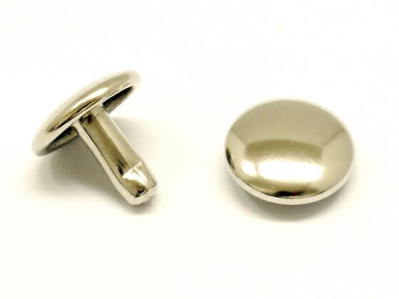 【箱売り】両面カシメ 大 ニッケル φ12mm｜足の長さ10mm 1000ヶ まとめ買い（業販） カシメ箱売り レザークラフトぱれっと