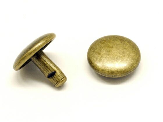 【箱売り】両面カシメ 大 アンティーク φ12mm｜足の長さ10mm 1000ヶ まとめ買い（業販） カシメ箱売り レザークラフトぱれっと