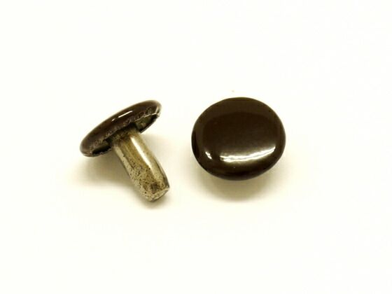【箱売り】両面カシメ 中 茶 φ9mm｜足の長さ8mm 1000ヶ まとめ買い（業販） カシメ箱売り レザークラフトぱれっと