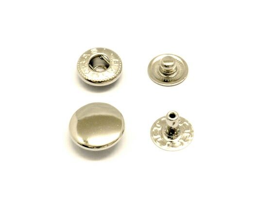 【箱売り】バネホック 中 ニッケル φ11.5mm｜足の長さ6mm 2000ヶ まとめ買い（業販） ホック箱売り レザークラフトぱれっと