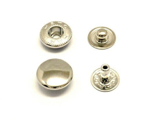 【箱売り】バネホック 大 ニッケル φ13mm｜足の長さ7mm 500ヶ まとめ買い（業販） ホック箱売り レザークラフトぱれっと