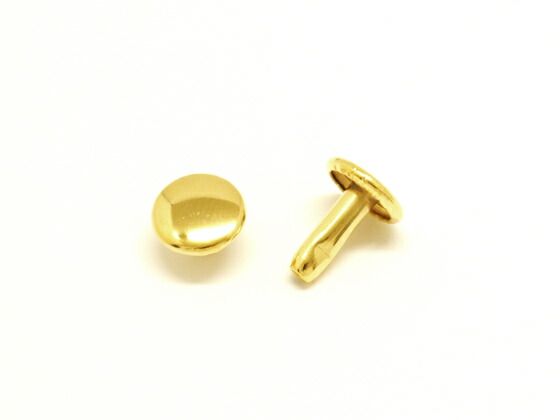 【箱売り】両面カシメ 中 足長 本金 φ9mm｜足の長さ9.5mm 1000ヶ まとめ買い（業販） カシメ箱売り レザークラフトぱれっと