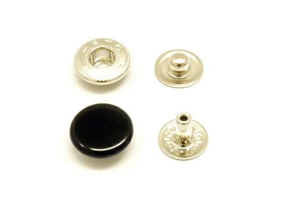 【箱売り】バネホック 大 黒 φ13mm｜足の長さ7mm 500ヶ まとめ買い（業販） ホック箱売り レザークラフトぱれっと