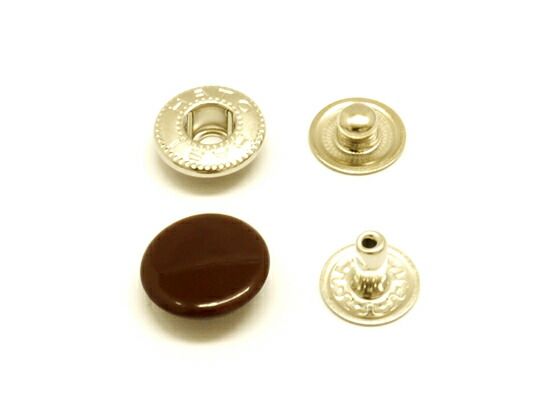 【箱売り】バネホック 大 茶 φ13mm｜足の長さ7mm 500ヶ まとめ買い（業販） ホック箱売り レザークラフトぱれっと