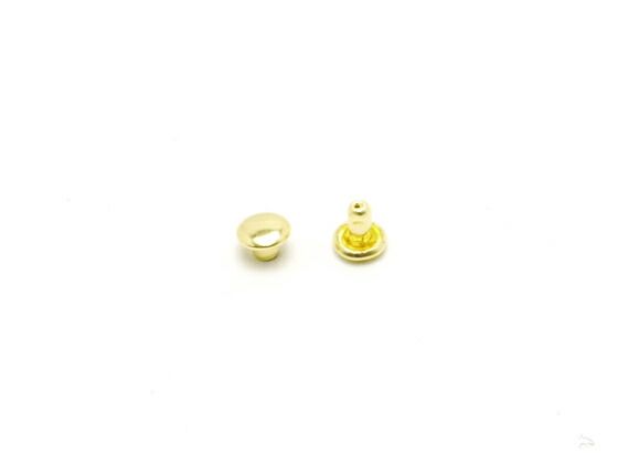 【箱売り】両面カシメ 極小 ブラス(キリンス) φ4.6mm×足の長さ3.8mm(全長5.0mm) 2000 まとめ買い(業販) カシメ箱売り レザークラフトぱれっと