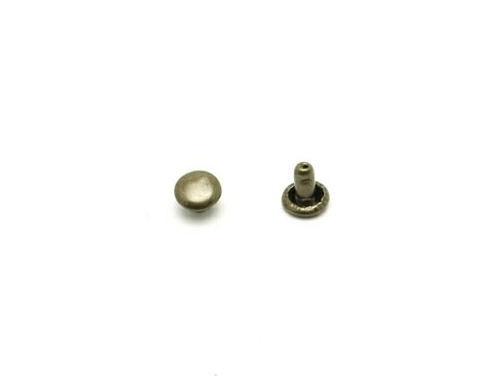 【箱売り】両面カシメ 極小 アンティック φ4.6mm×足の長さ3.8mm（全長5.0mm） 2000 まとめ買い（業販） カシメ箱売り レザークラフトぱれっと