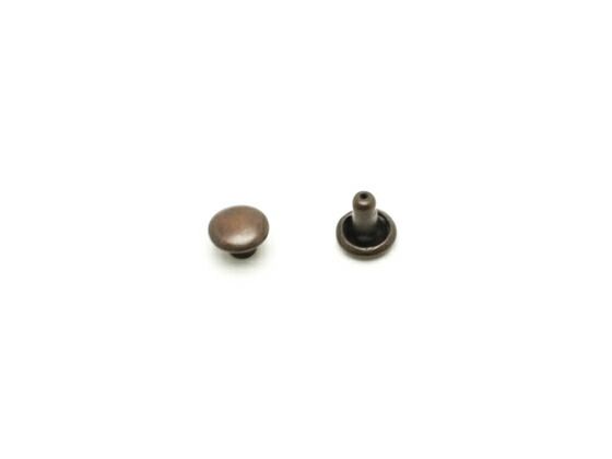 【箱売り】両面カシメ 極小 ブロンズ φ4.6mm×足の長さ3.8mm（全長5.0mm） 2000 まとめ買い（業販） カシメ箱売り レザークラフトぱれっと