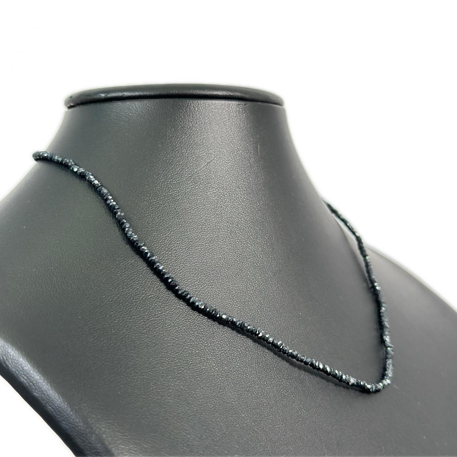 本物保証 美品 スピネルネックレス 石 ブラック シルバー/スピネル 