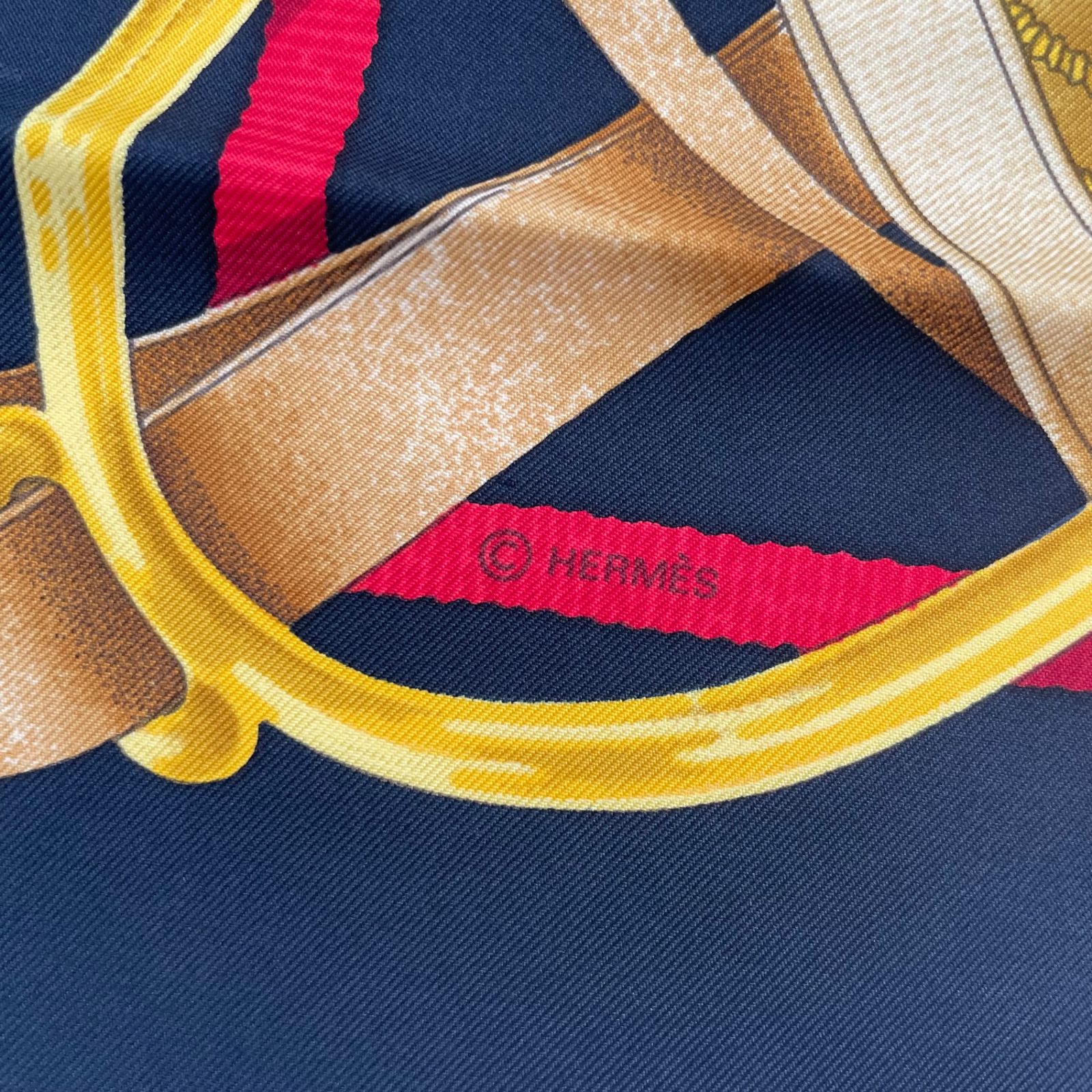 美品 HERMES エルメス スカーフ シルク カレ90 グランマネージュ