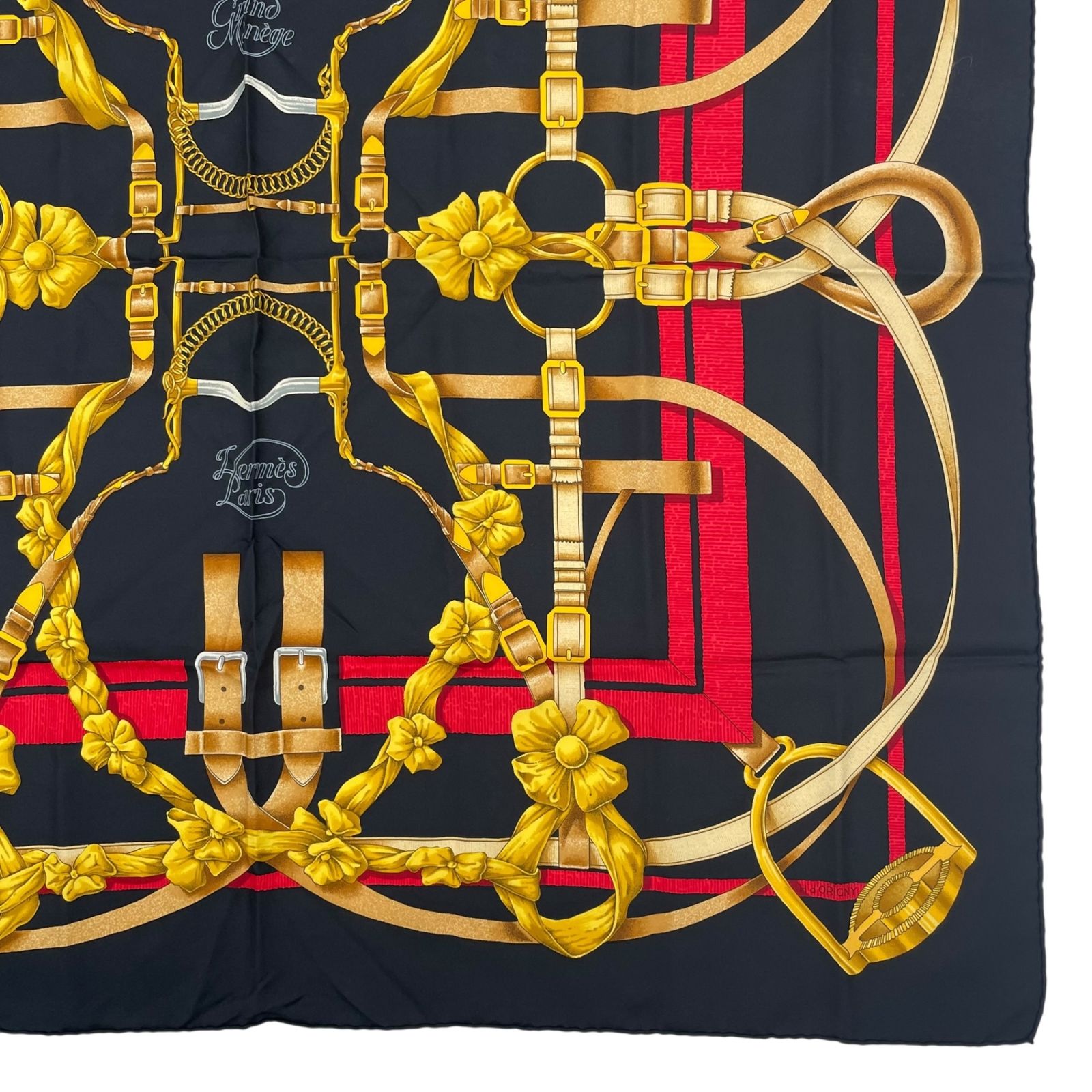 美品 HERMES エルメス スカーフ シルク カレ90 グランマネージュ
