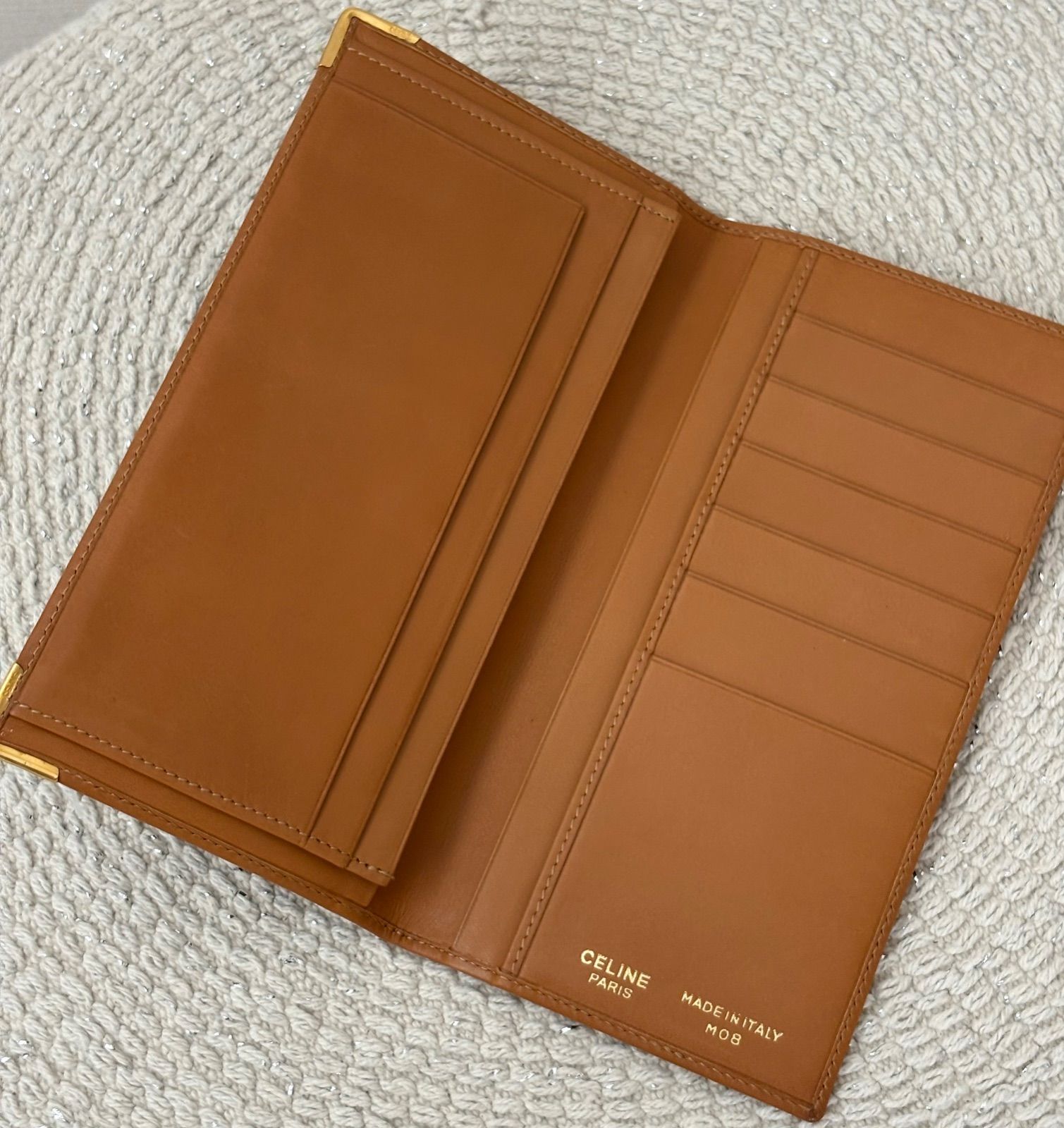 美品】セリーヌ マカダム柄 長札入れ ウォレット 札入れ レディース 