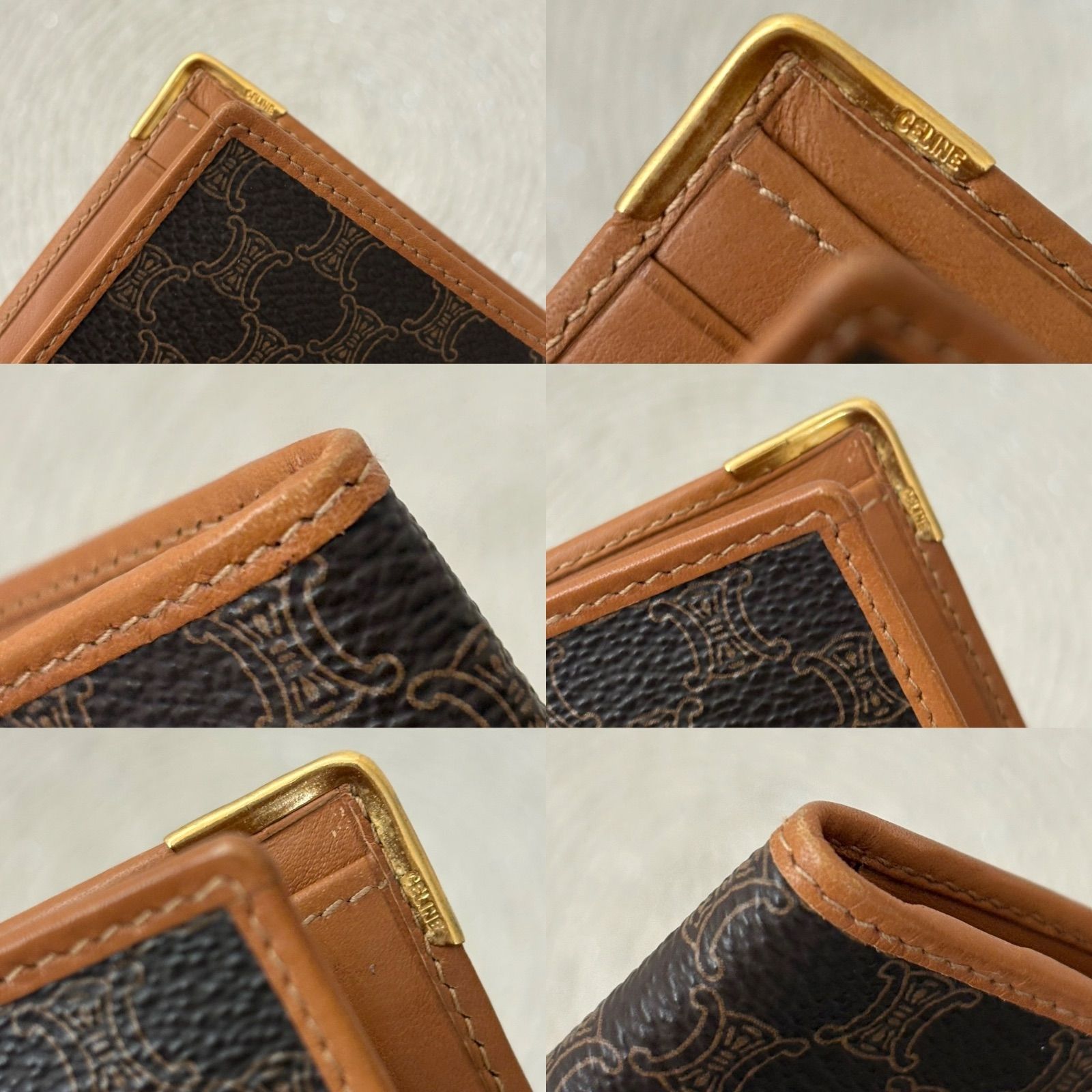 美品】セリーヌ マカダム柄 長札入れ ウォレット 札入れ レディース 