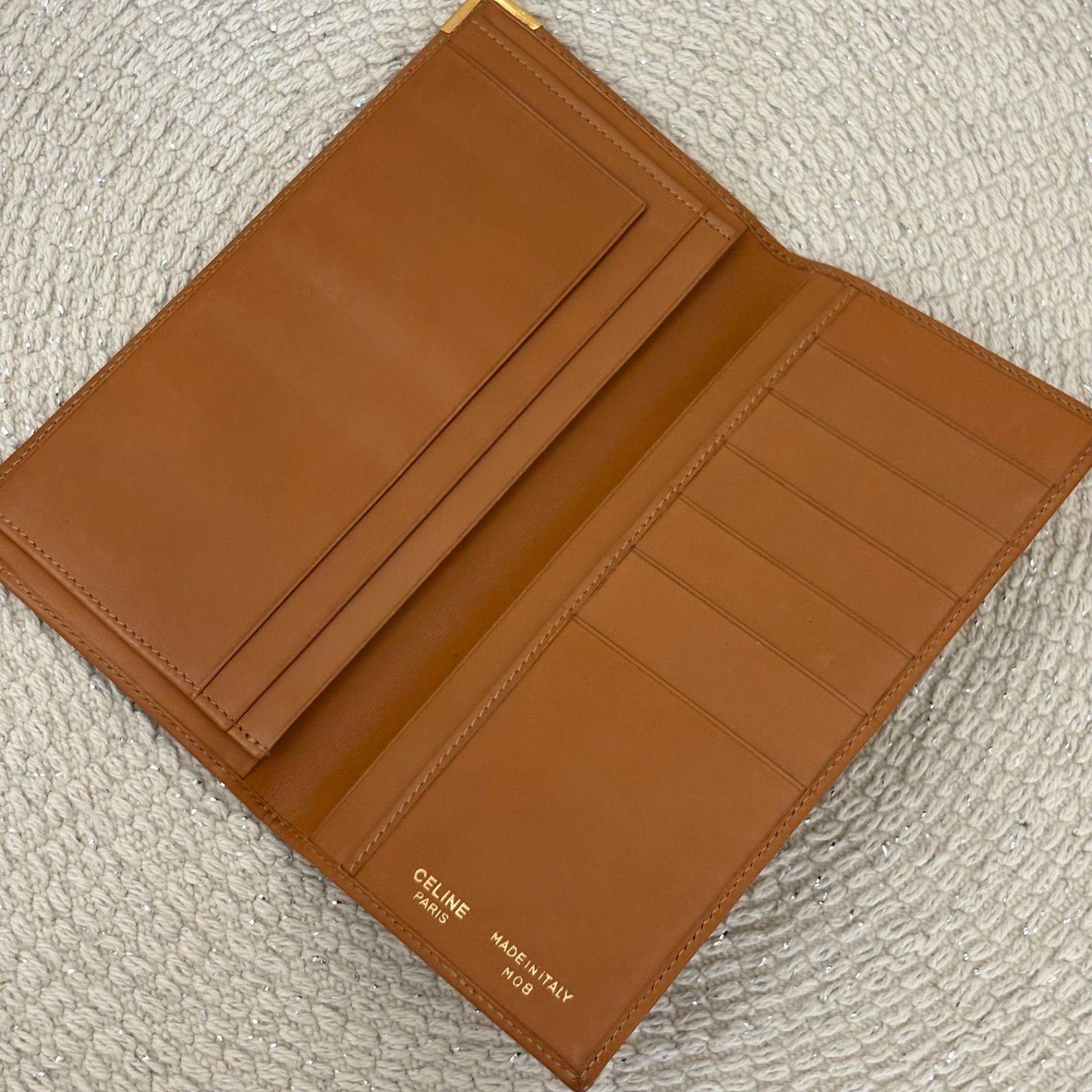 美品】セリーヌ マカダム柄 長札入れ ウォレット 札入れ レディース 
