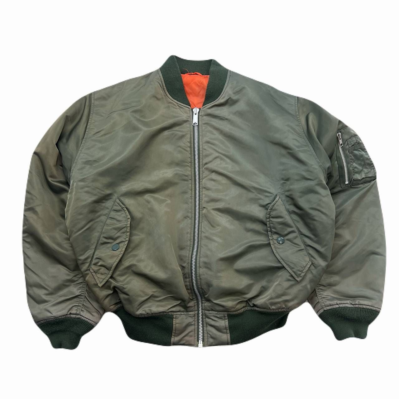 ユニクロ MA-1 フライトジャケット メンズ Lサイズ オリーブグリーン