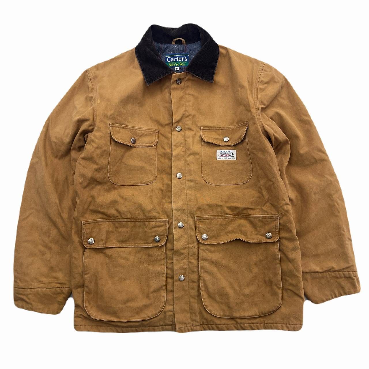 cater’s カーターズ　ブラウンダック　カバーオール 古着 70年代 カーターズ Carters ダックカバーオール USA製 メンズXL