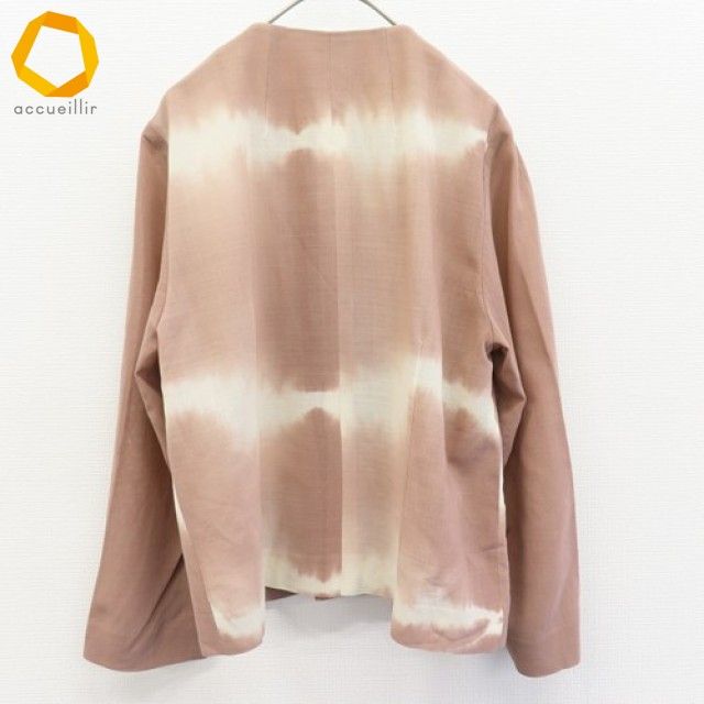 坂東京子 KYOKO BANDO カーディガン ジャケット ノーカラー 藍染 和柄