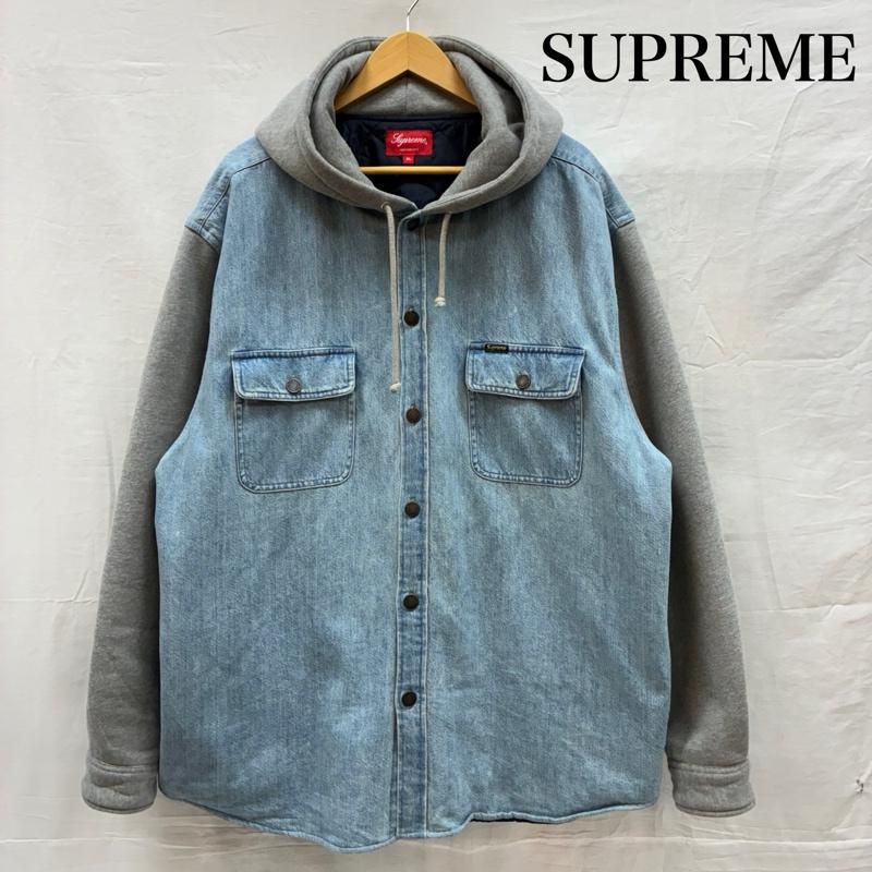 メンズ シュプリーム 22AW Fleece Hooded Denim Shirt フリース