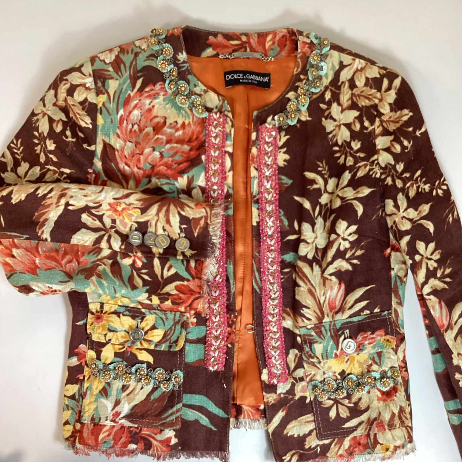 レディース ドルチェ&ガッバーナ D&G ノーカラー ショート丈 