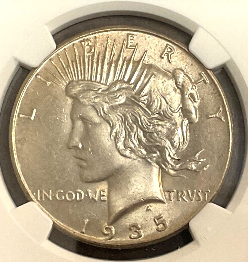 1935 年ピース シルバー ダラー NGC MS63 美しいコイン - メルカリ