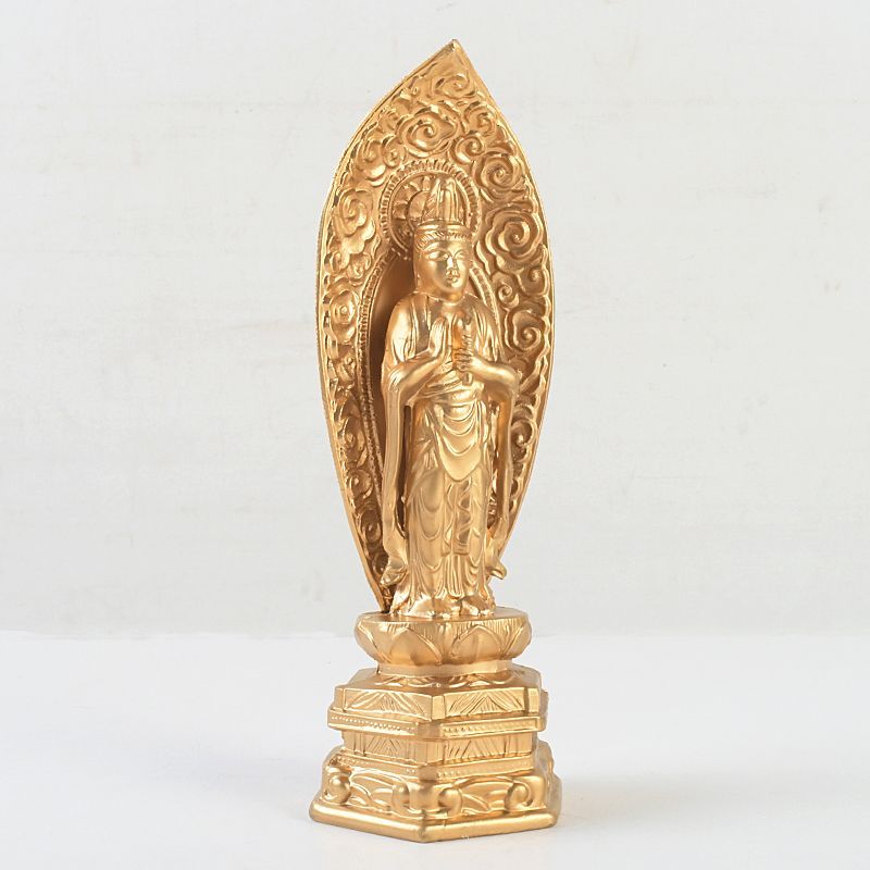 仏教美術 古銅鍍金 観音菩薩像 仏像 C S686 - メルカリ