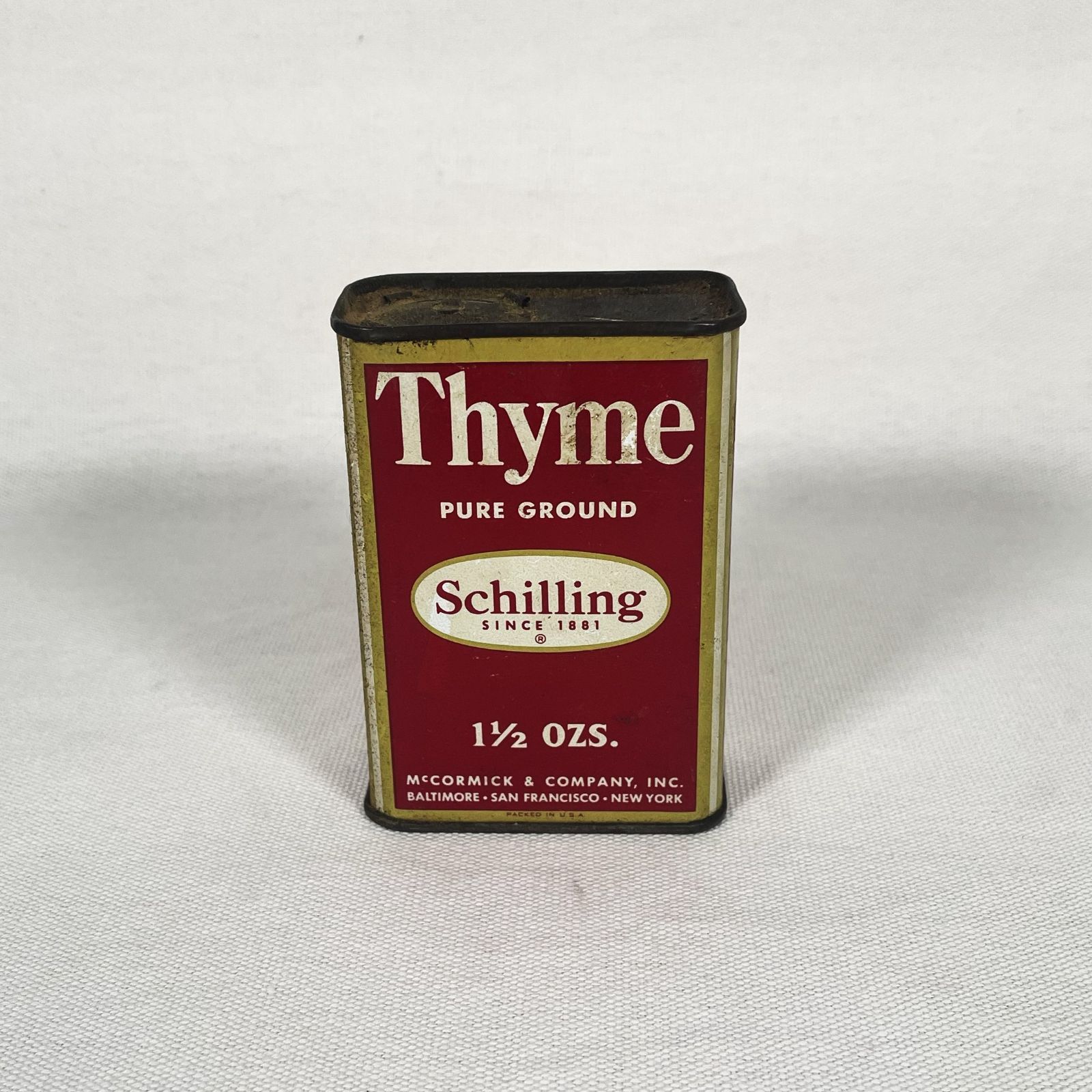 50s Schilling & Company Spice Can シリング スパイス缶 タイム 50