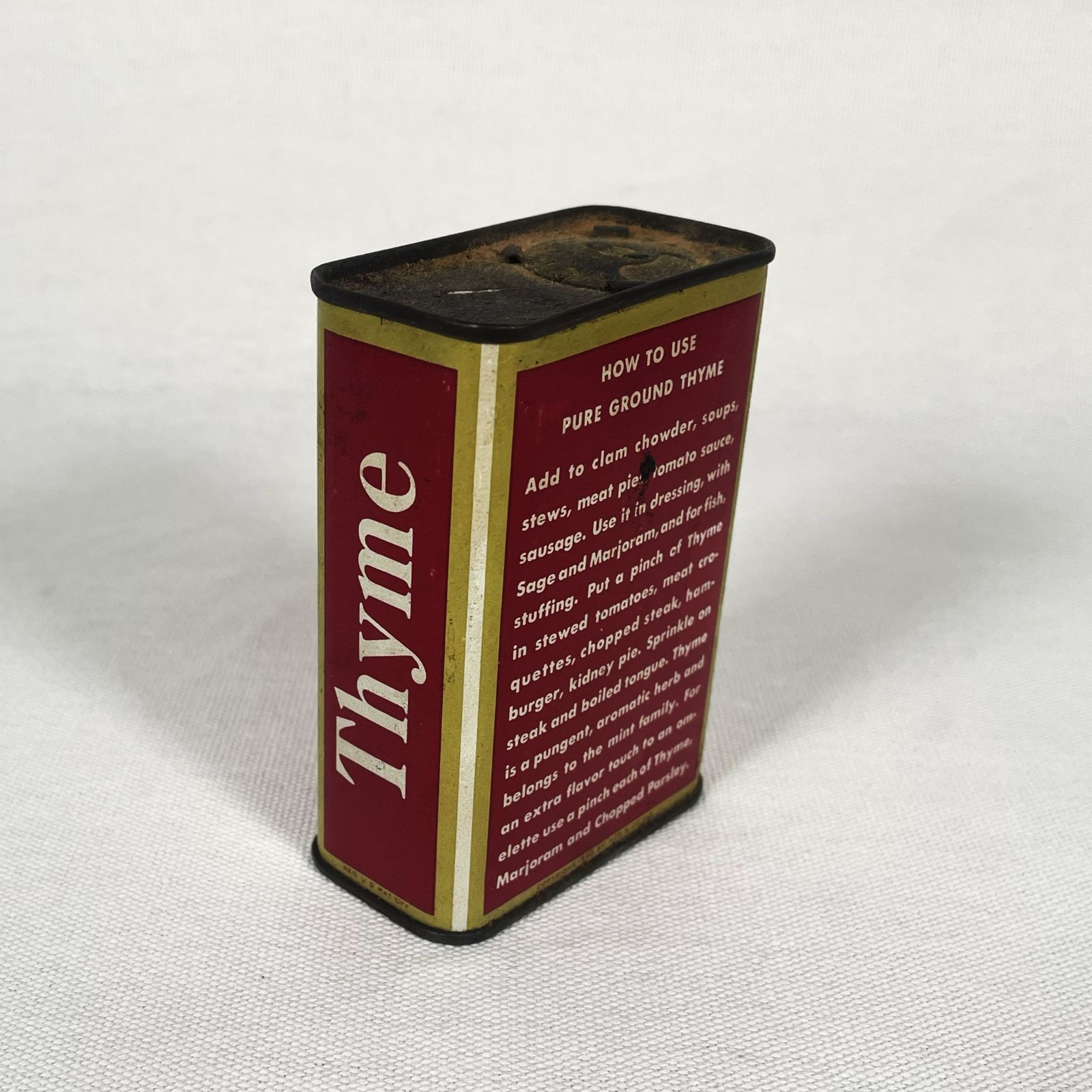 50s Schilling & Company Spice Can シリング スパイス缶 タイム 50