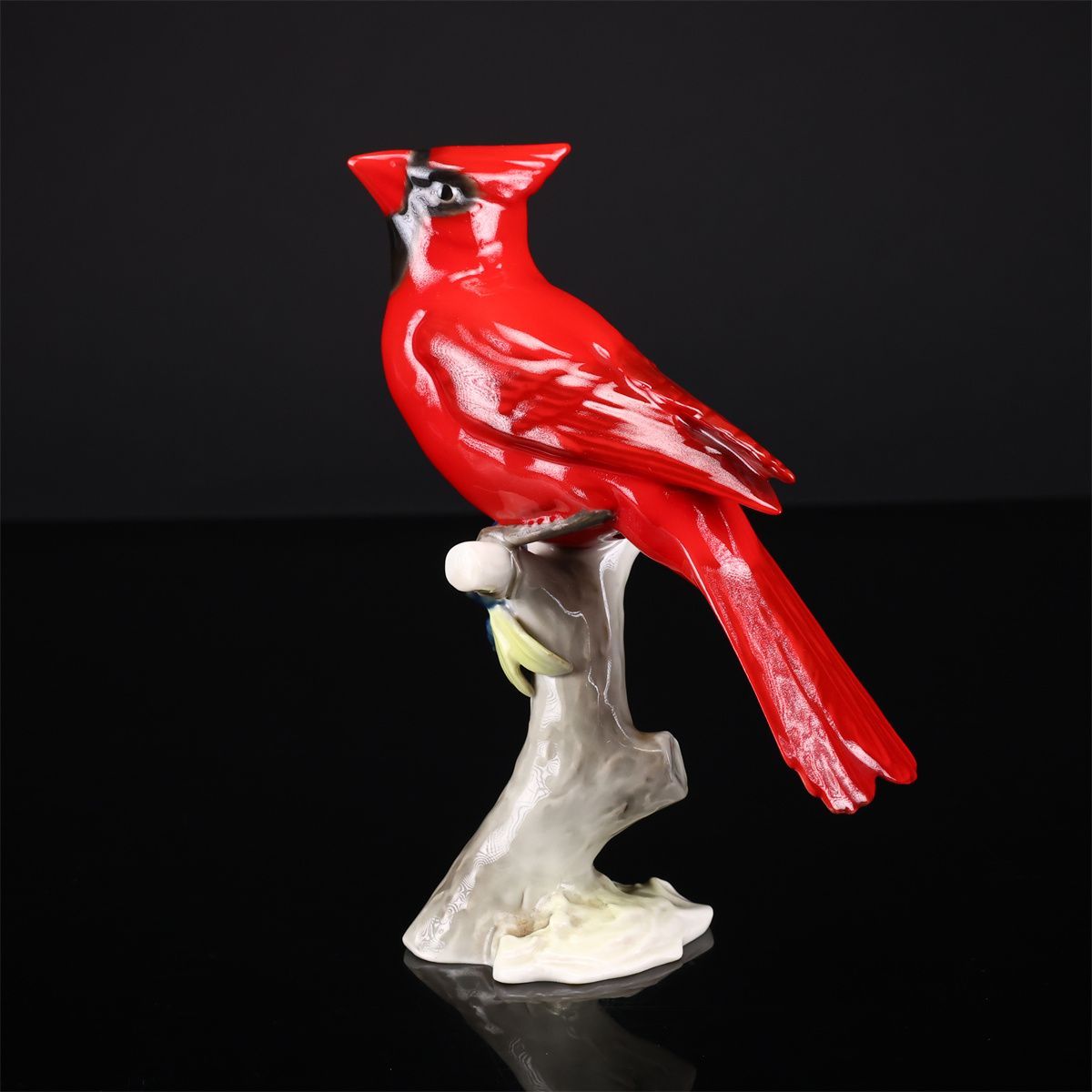 HUTSCHENREUTHER】 フッチェンロイター 磁器フィギュリン 赤鳥 置物 高