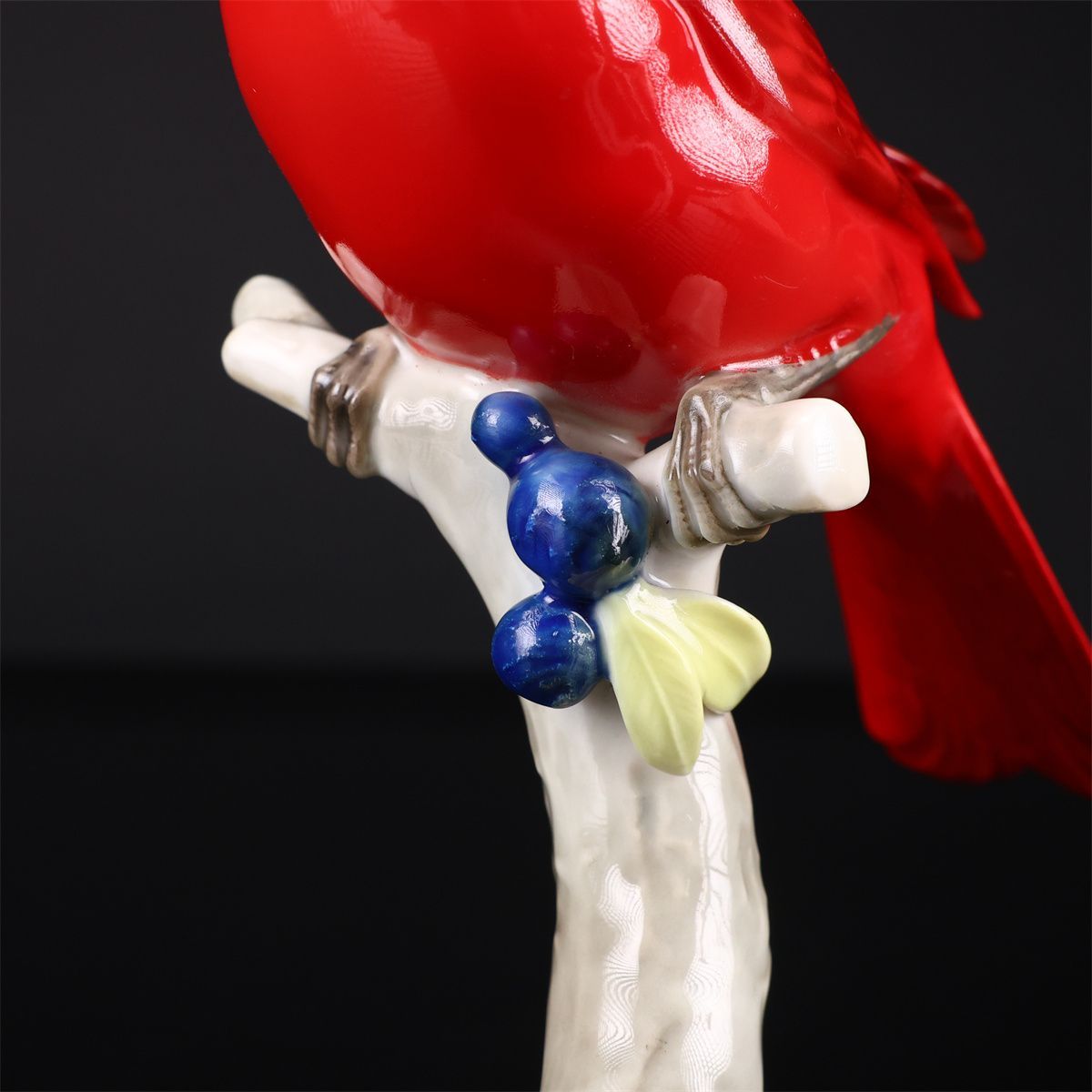 HUTSCHENREUTHER】 フッチェンロイター 磁器フィギュリン 赤鳥 置物 高