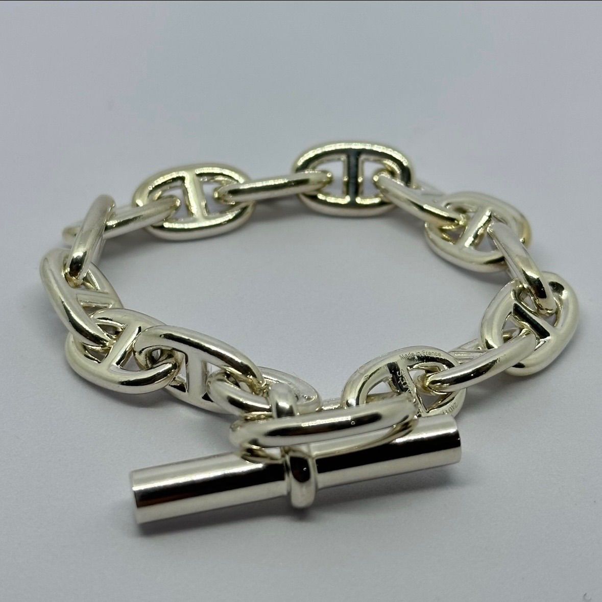 正規品】HERMES シェーヌダンクル MM 14コマ シルバー925 ブレスレット