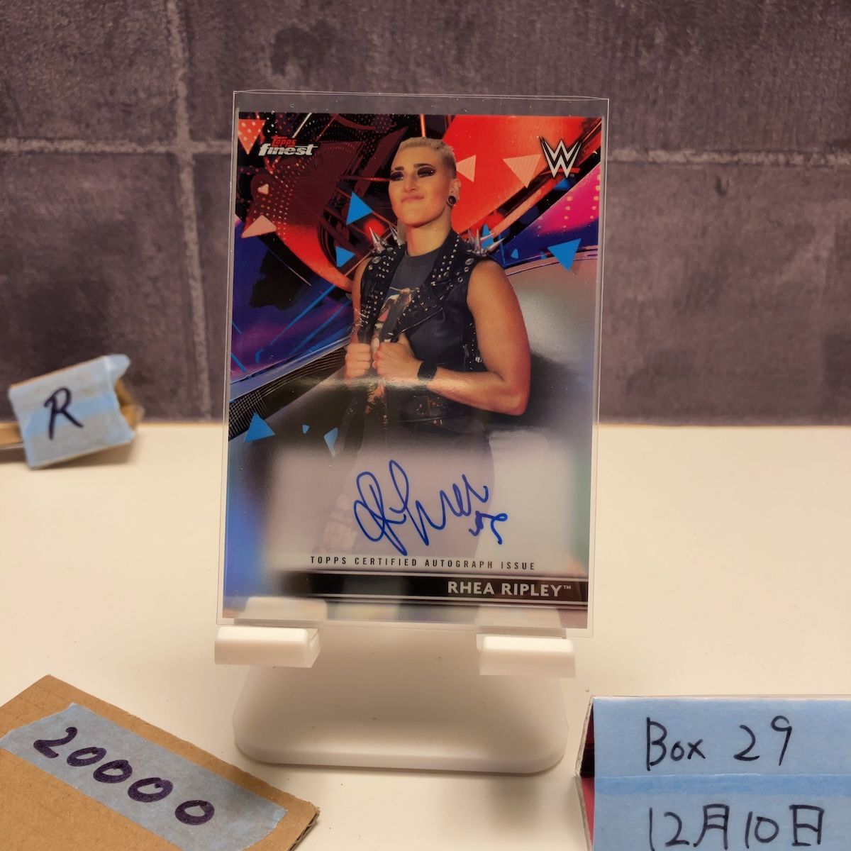 2021 Topps Finest WWE Rhea Ripley 直筆サインカード RAW Refractor カード