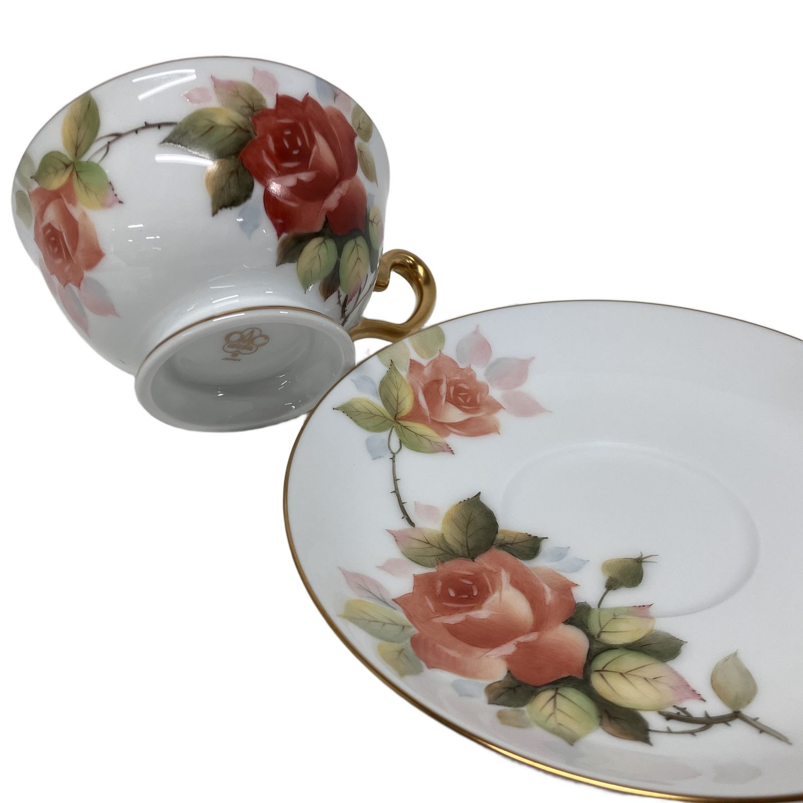 大倉陶園 クラシックローズ 薔薇 カップ&ソーサー 金彩 花柄 食器