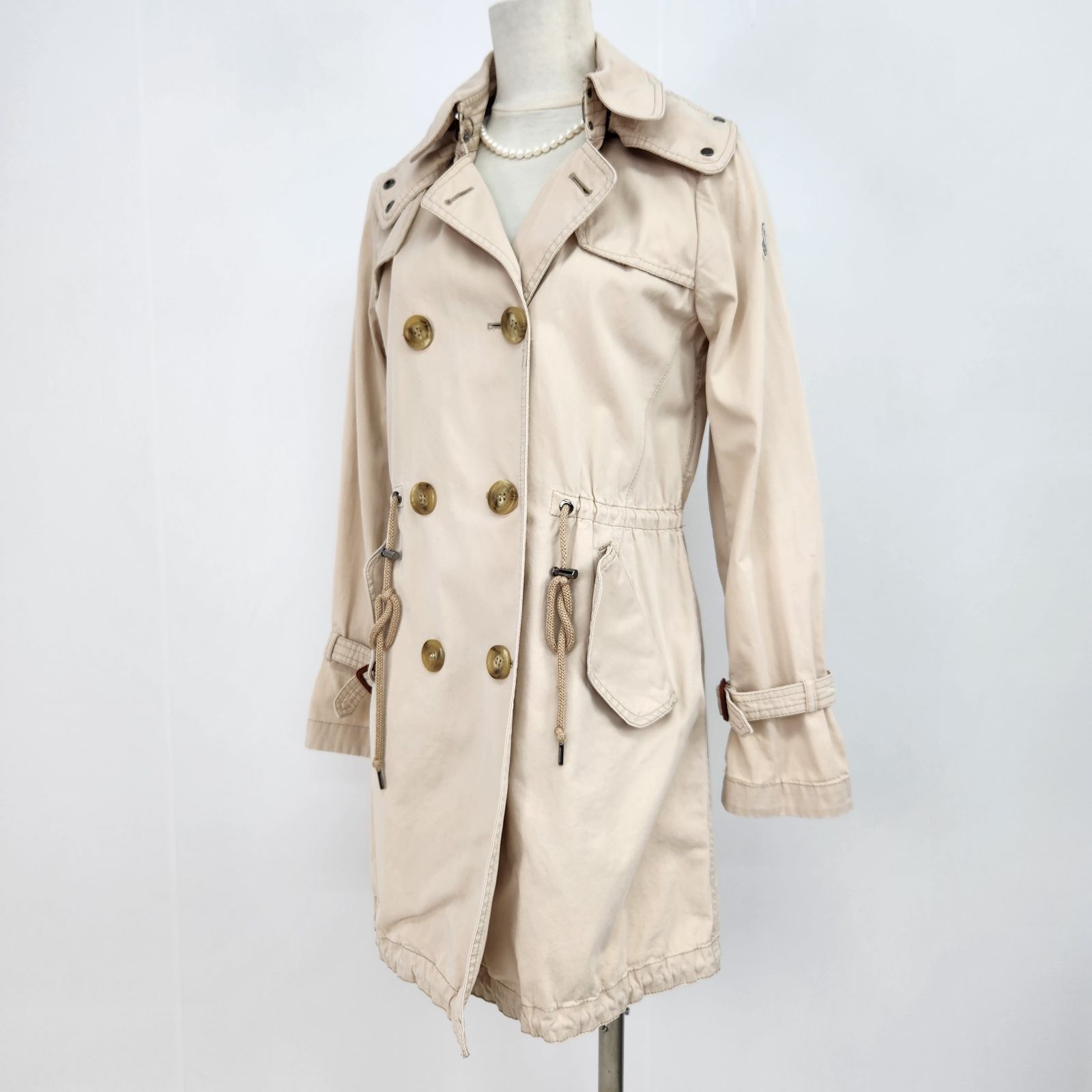 MONCLER トレンチコート 希少 TARIEC ロゴワッペン ベージュ - メルカリ
