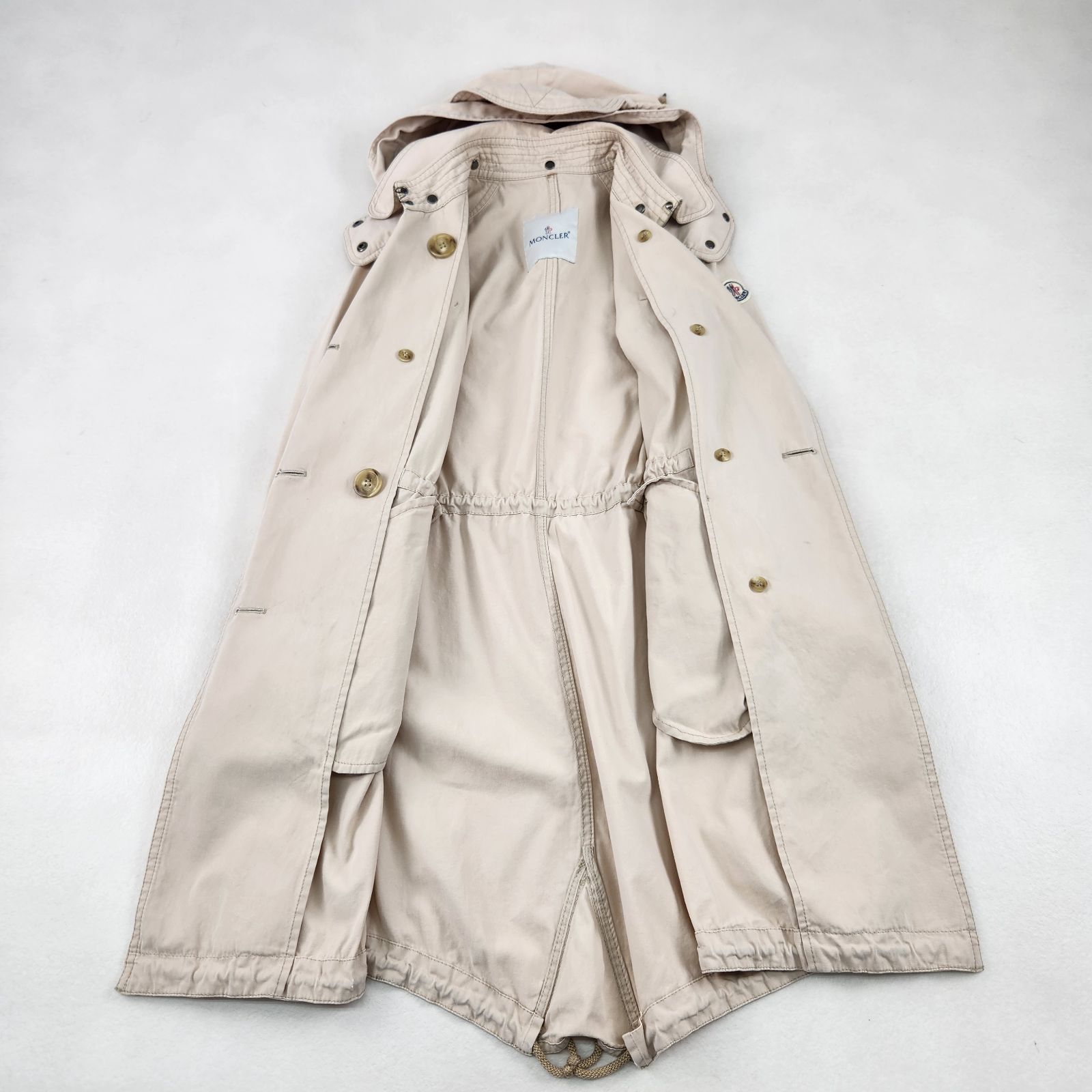 MONCLER トレンチコート 希少 TARIEC ロゴワッペン ベージュ - メルカリ