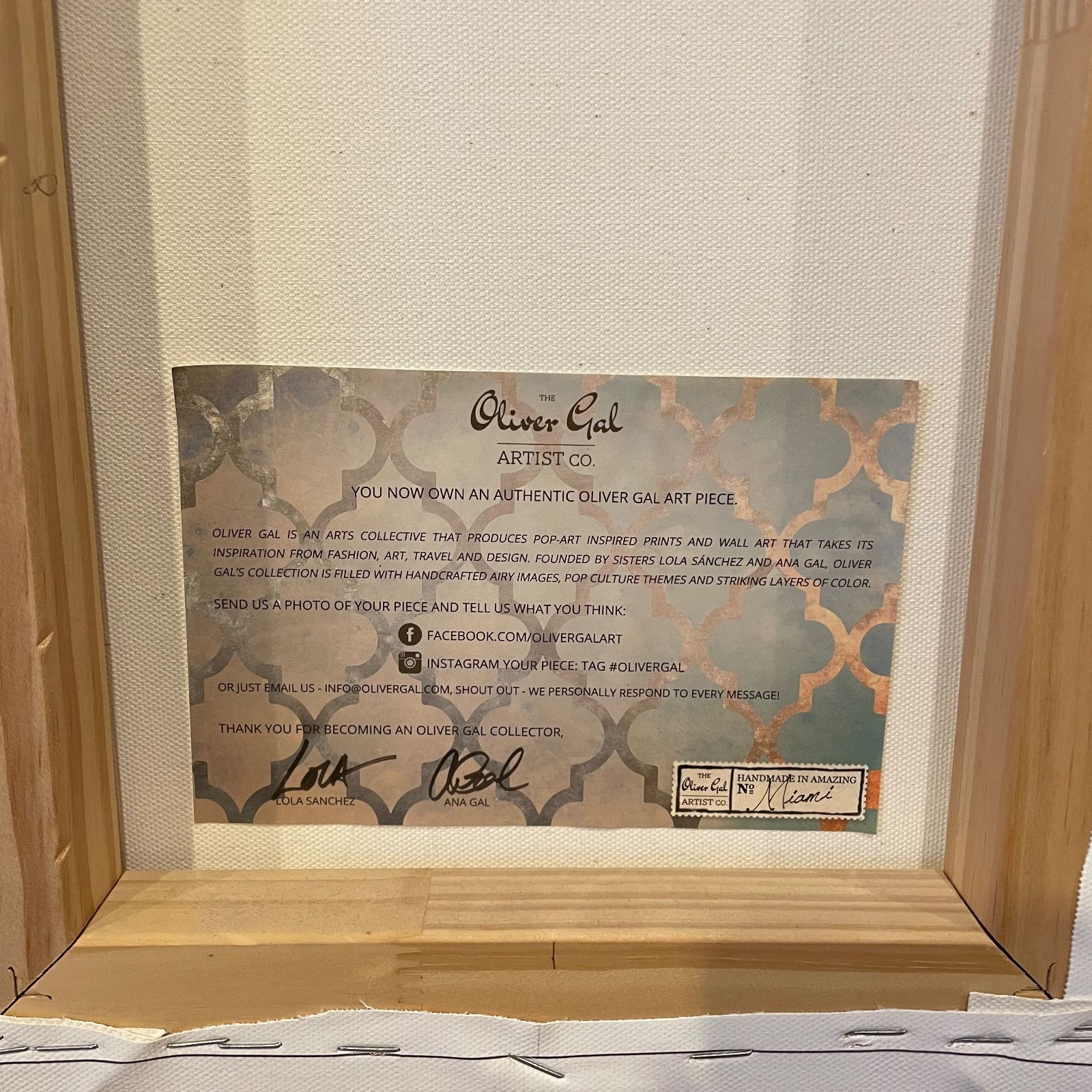 美品 Oliver Gal オリバーガル キャンバス アートボード ポップアート
