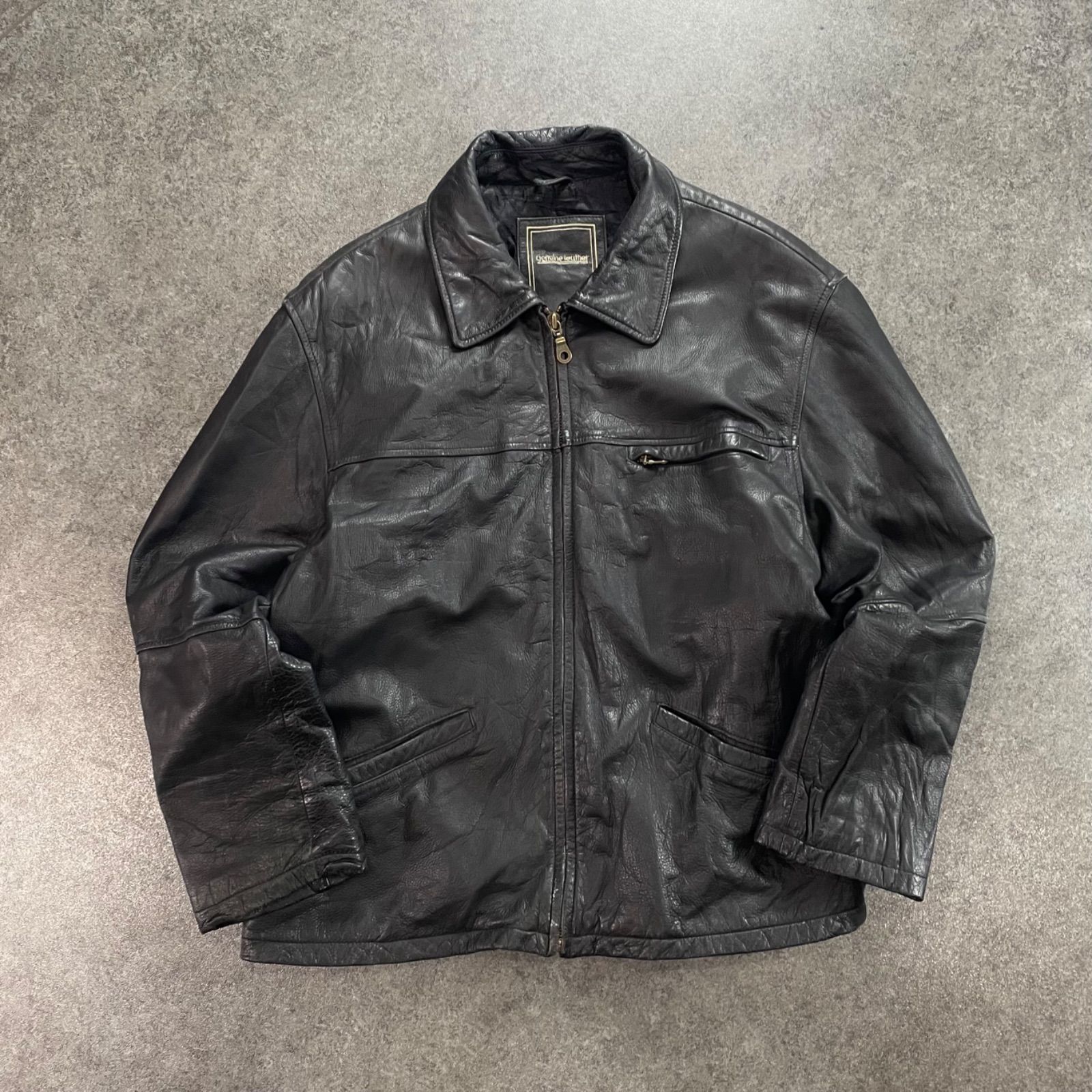 Vintage Angelo Litrico Real Leather Jacket Blouson アンジェロリ 