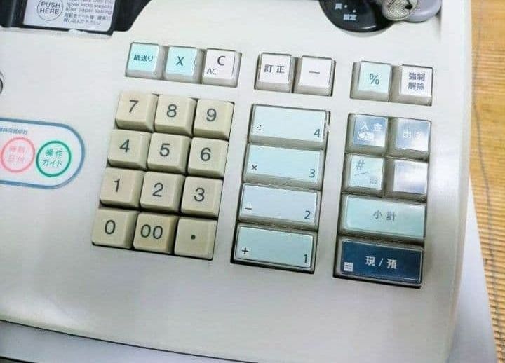 カシオレジスター TE-M80 中古品 人気機種感熱紙 送料無料 001777