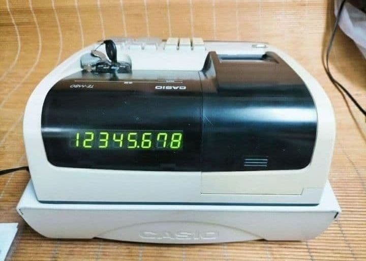 カシオレジスター TE-M80 中古品 人気機種感熱紙 送料無料 001777