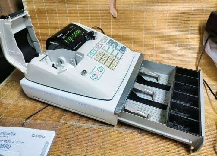 カシオレジスター TE-M80 中古品 人気機種感熱紙 送料無料 001777