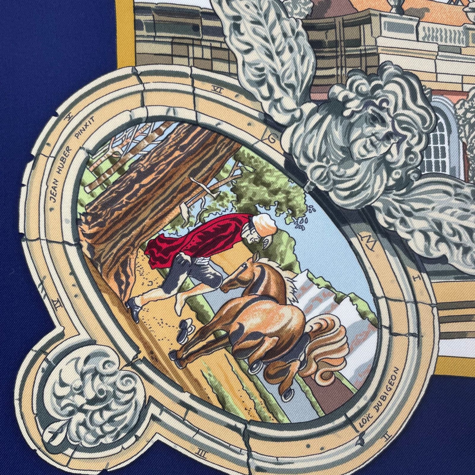 極美品 HERMES エルメス スカーフ シルク カレ90 SANSSOUCY サンスーシ