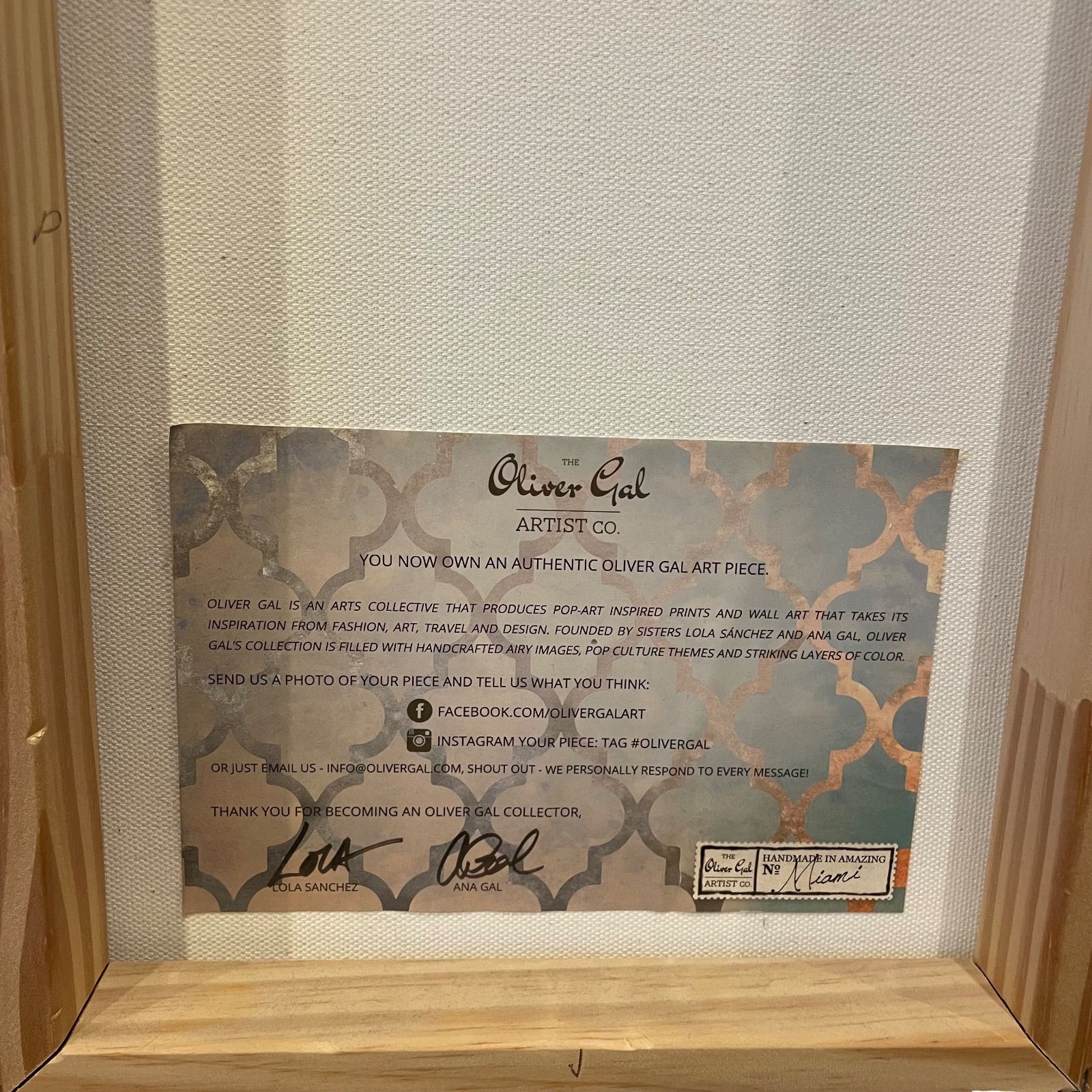 美品 Oliver Gal オリバーガル キャンバス アートボード ポップアート