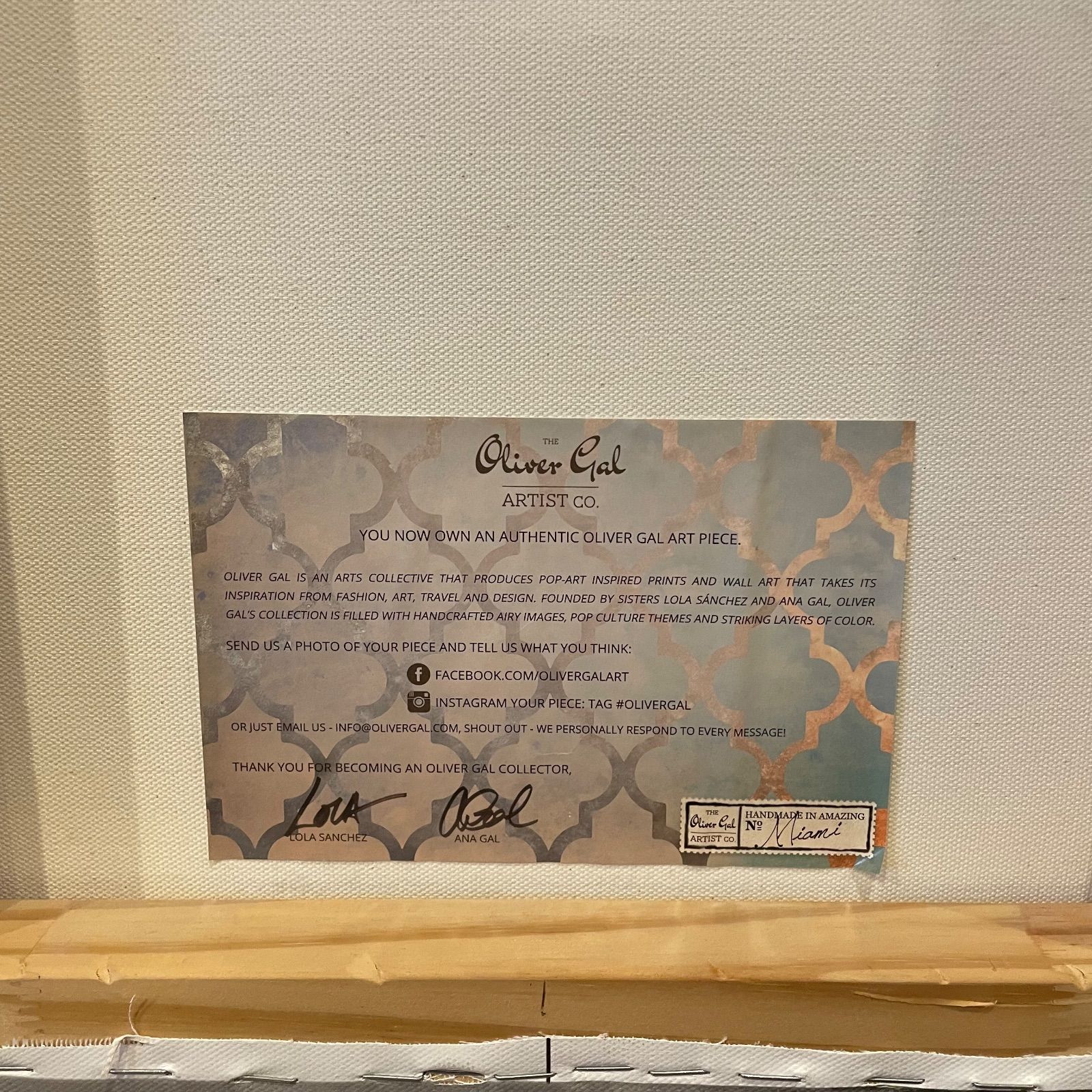 美品 Oliver Gal オリバーガル キャンバス アートボード ポップアート