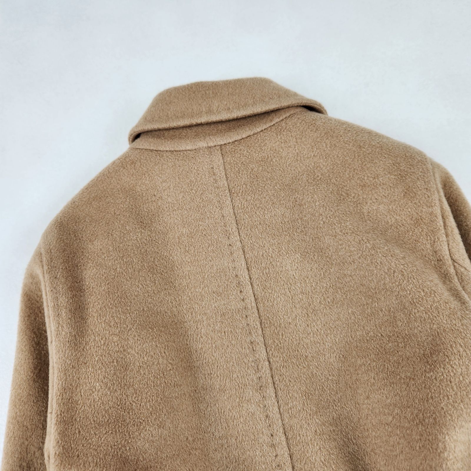 MaxMara ロングコート 高級白タグ キャメル100 ベルテッド 36 S M相当