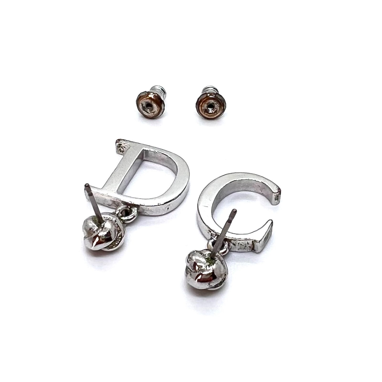 美品☆Christian Dior クリスチャン ディオール ピアス CDロゴ 