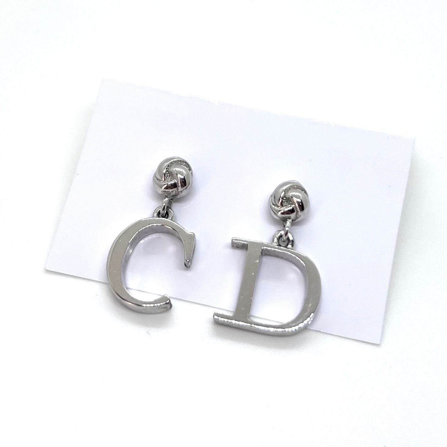 美品☆Christian Dior クリスチャン ディオール ピアス CDロゴ